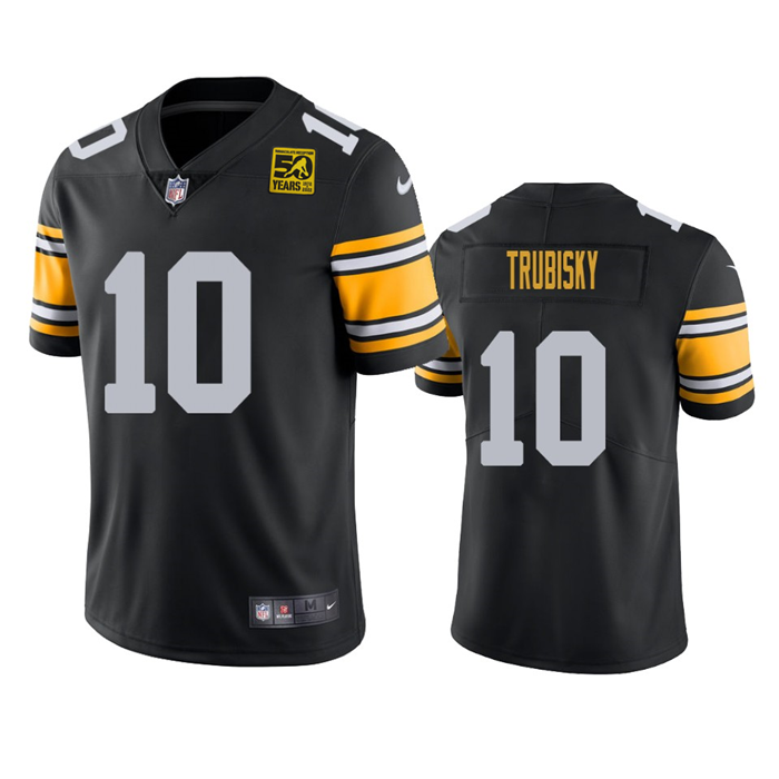 Men's Pittsburgh Steelers #10 Mitch Trubisky Black 2023 50th Anniversary Vapor Untouchable Limited Jersey